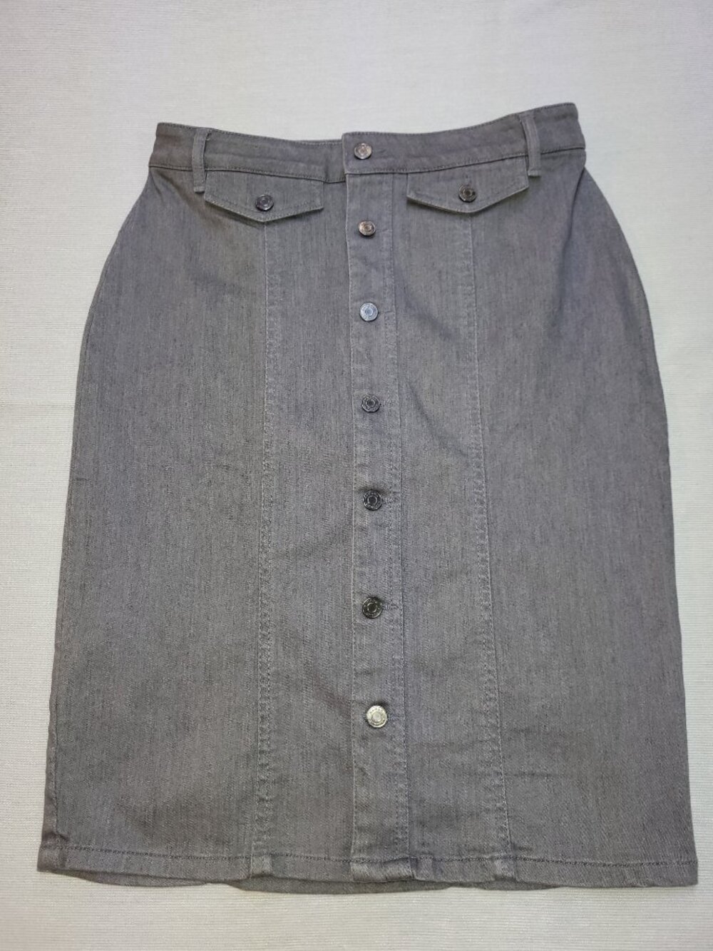 Banana Republic Gray Button Front Pencil Skirt Women's Size 6 - Picture 11 of 11